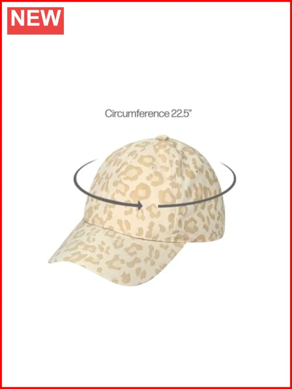 Women's Leopard Print Baseball Cap - Adjustable Stretch Fit Lightweight Nylon